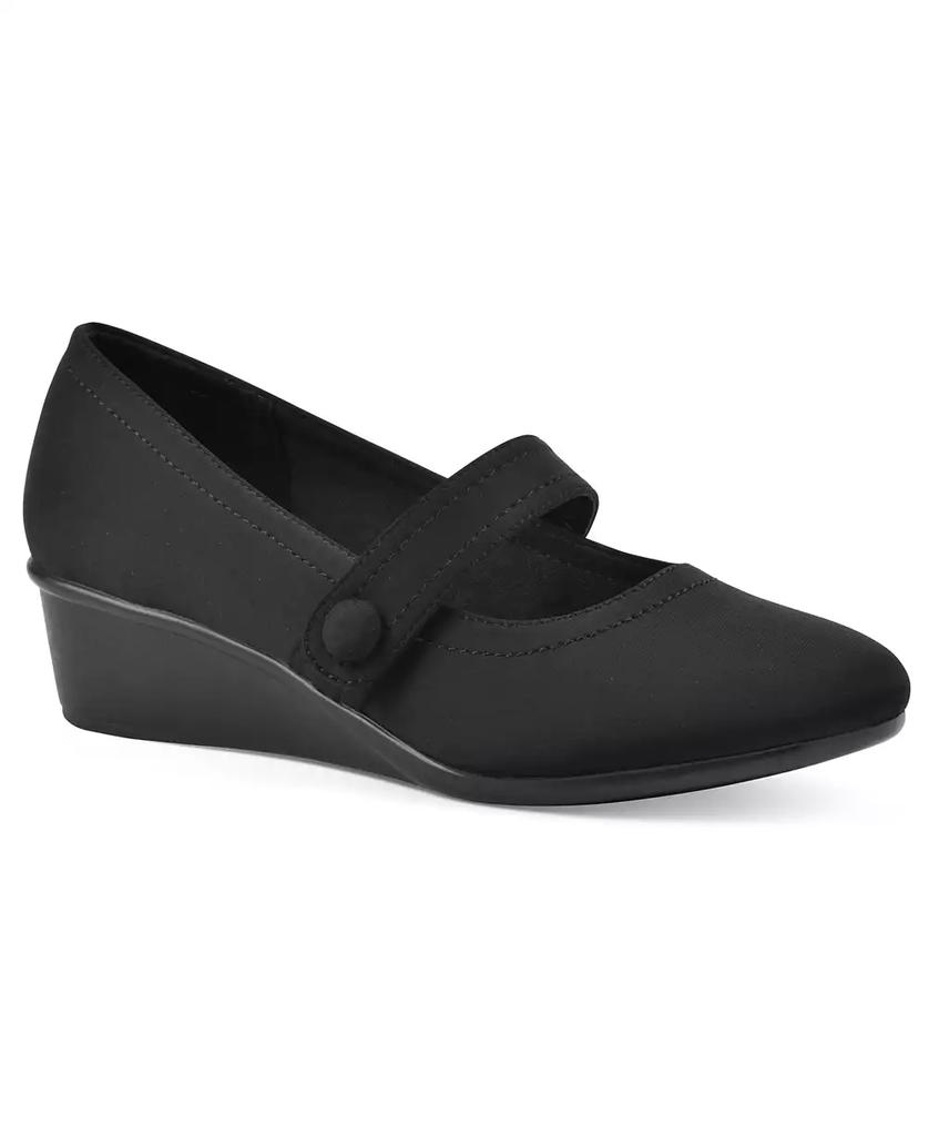 White Mountain Women's Brightly Mary-Jane Style Wedge
