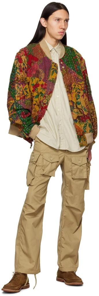 Engineered Garments Tan Bellows Pockets Cargo Pants 4