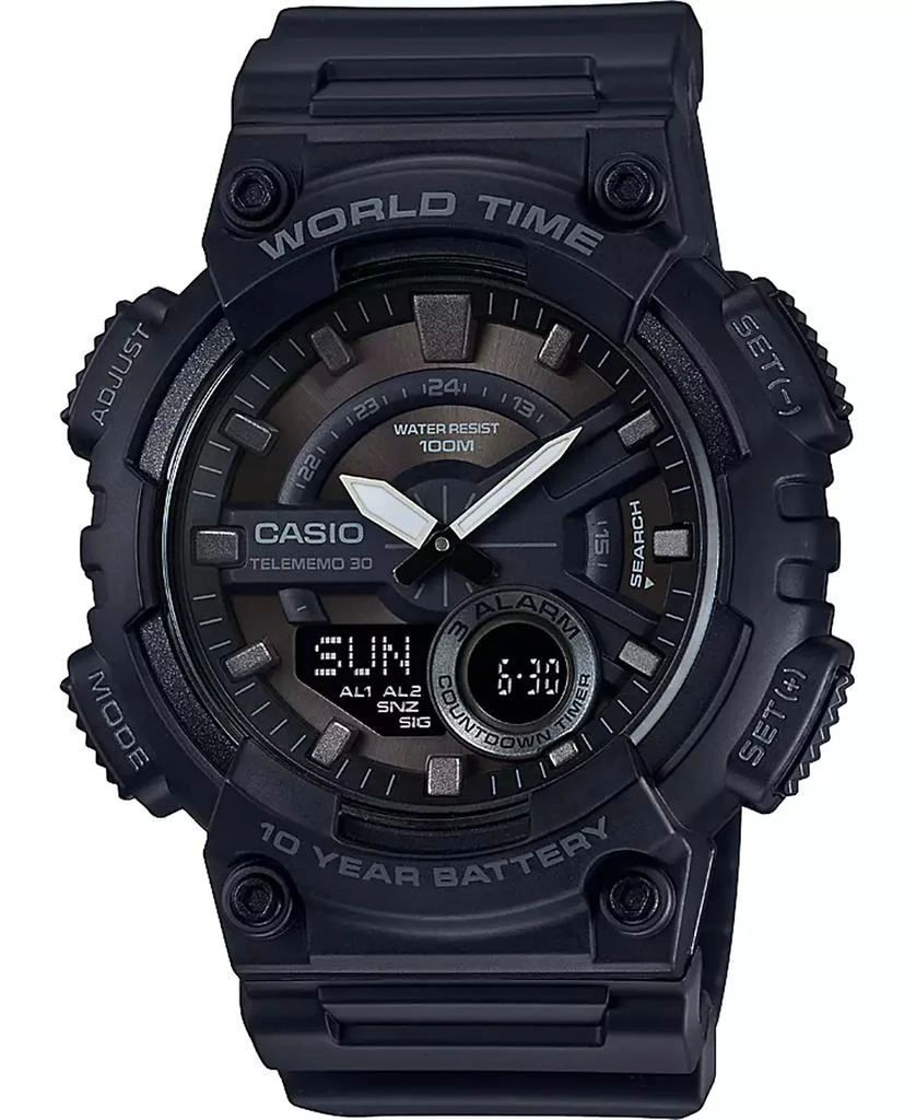 Casio Men's Analog-Digital Black Resin Strap Watch 50mm 1