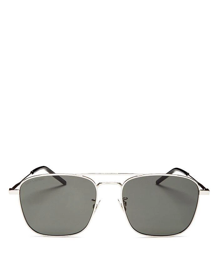 Yves Saint Laurent Men's Brow Bar Aviator Sunglasses, 58mm 1
