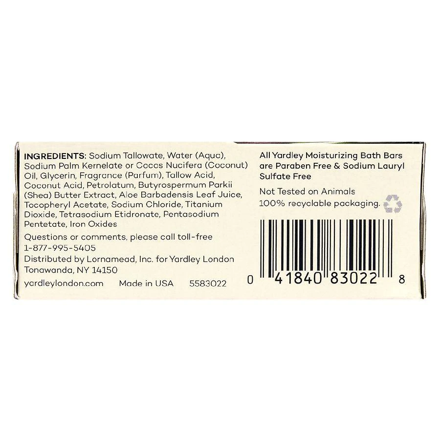 Yardley London Nourishing Bath Bar Creamy Coconut 9
