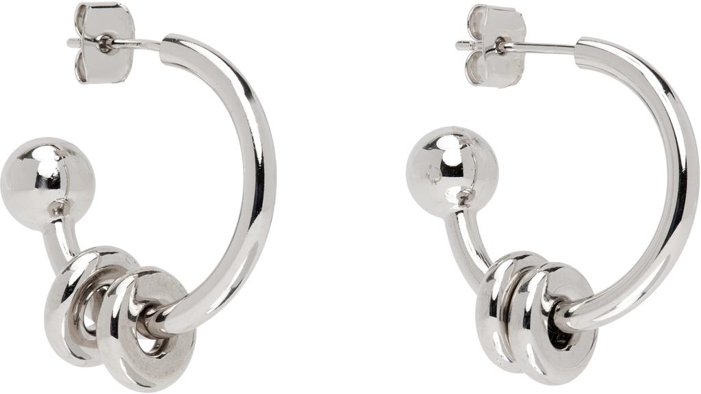 Justine Clenquet Silver Alan Earrings