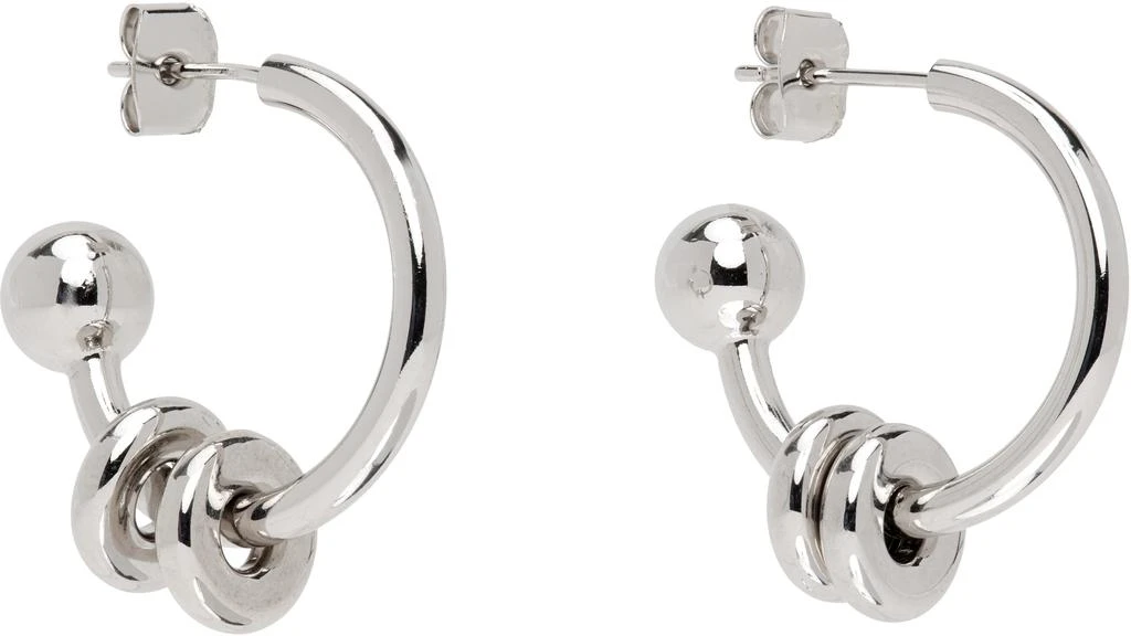 Justine Clenquet Silver Alan Earrings 2