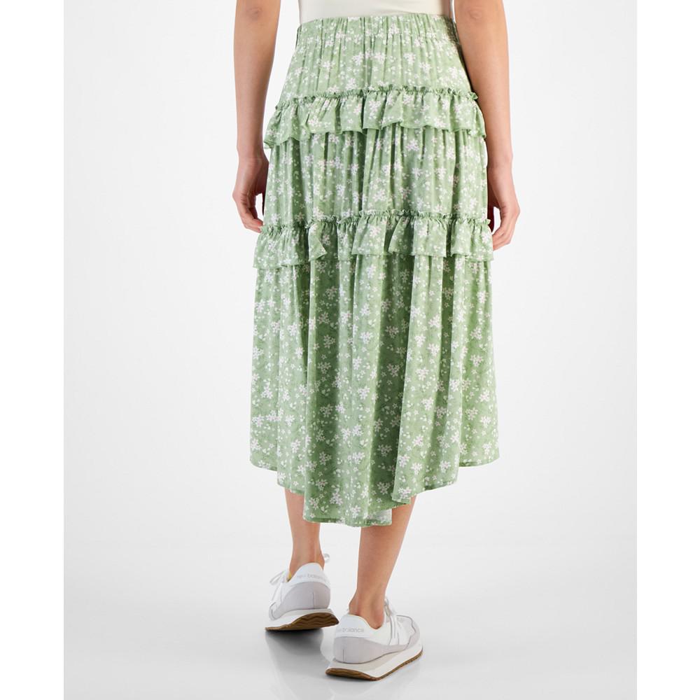 Celebrity Pink Juniors' Tiered High-Low Ruffle Skirt