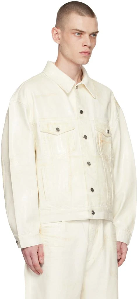 We11done White Foil Coated Trucker Denim Jacket 2