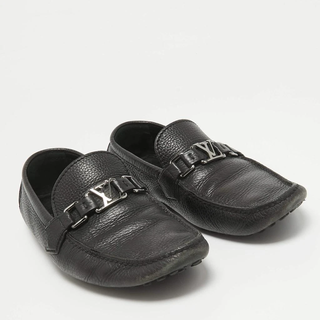 Louis Vuitton Louis Vuitton Black Leather Hockenheim Slip on Loafers Size 40 4
