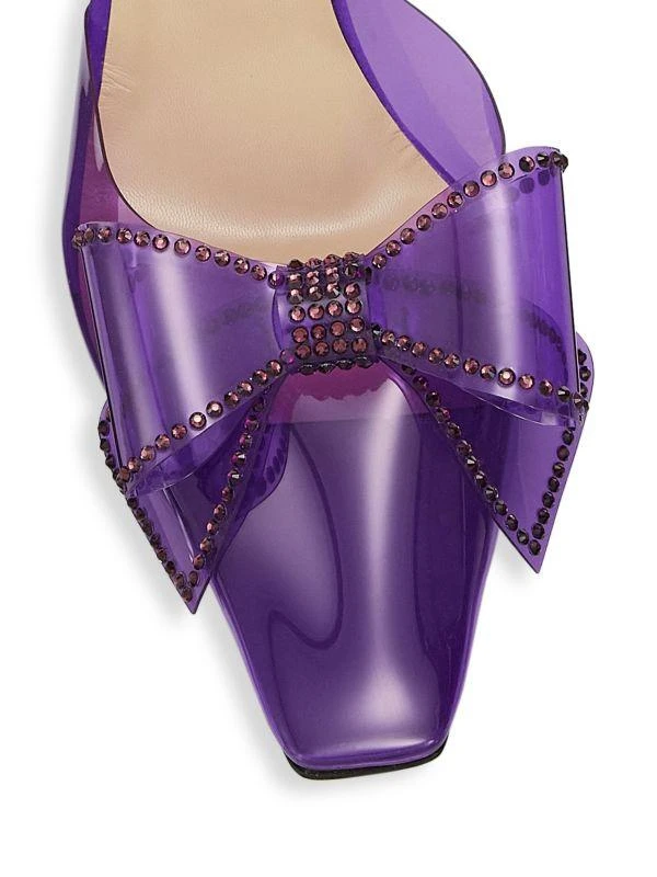 Nalebe Dimante Crystal-Embellished PVC Mules 4