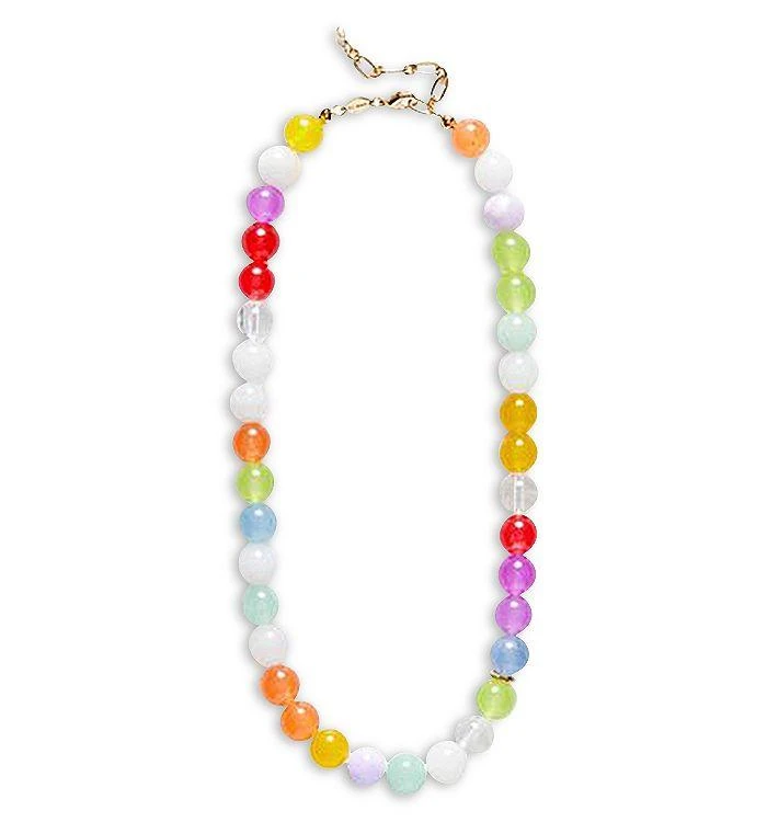 Anni Lu Ball Mixed Bead Collar Necklace, 15.55"-17.32" 1