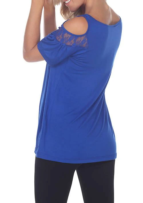 White Mark Mark Bexley Cold Shoulder Short Sleeve Tunic 2