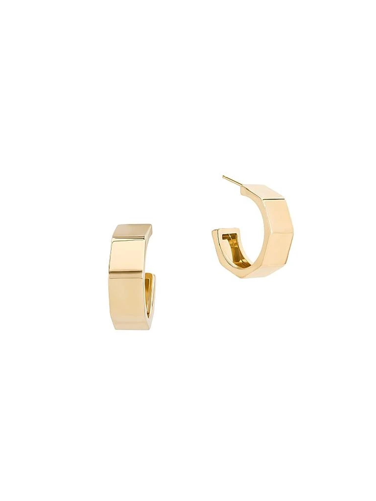 LANA Rock 14K Yellow Gold Faceted Hoop Earrings/22MM