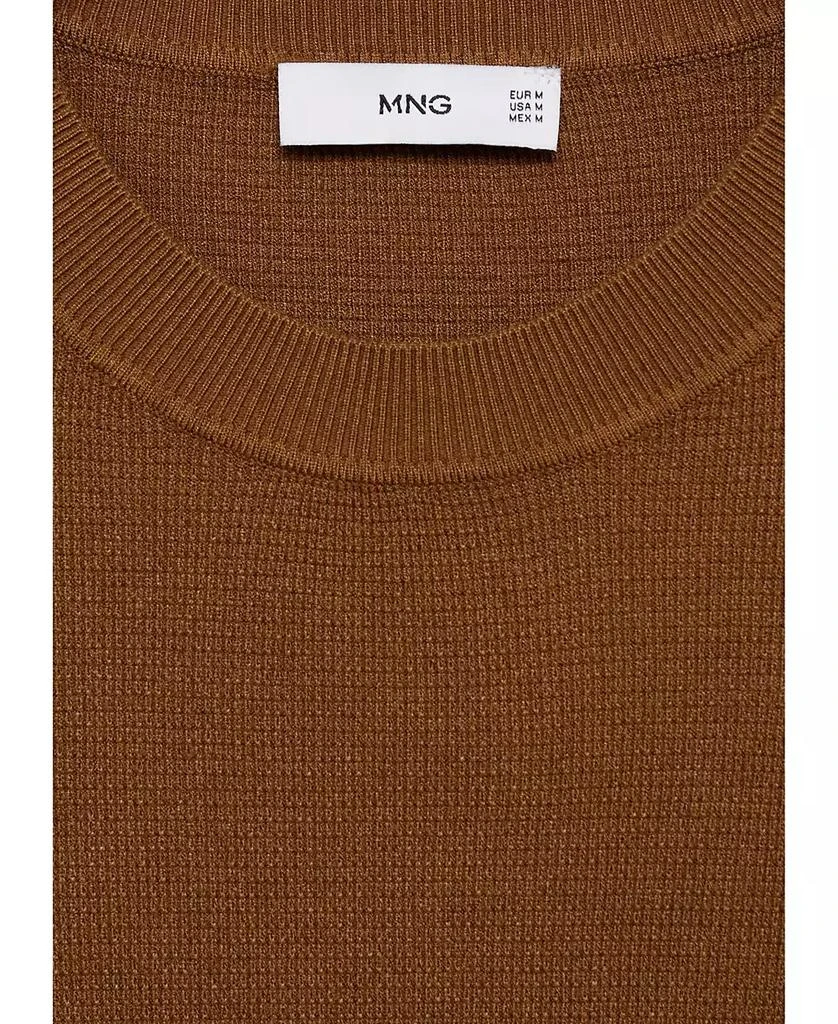 Mango Men's Structured Knitted T-Shirt 2