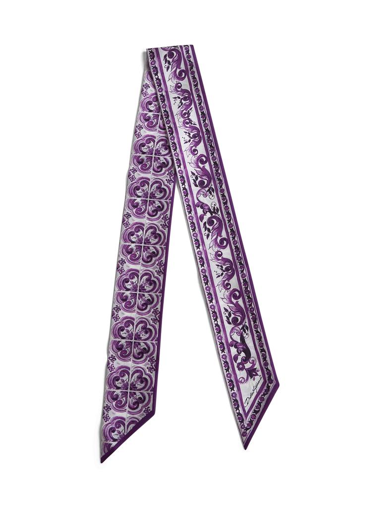 Dolce & Gabbana DOLCE & GABBANA | Silk twill Maiolica print bandeau | Women | PZ