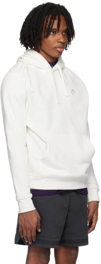 NIKE White Embroidered Hoodie 2