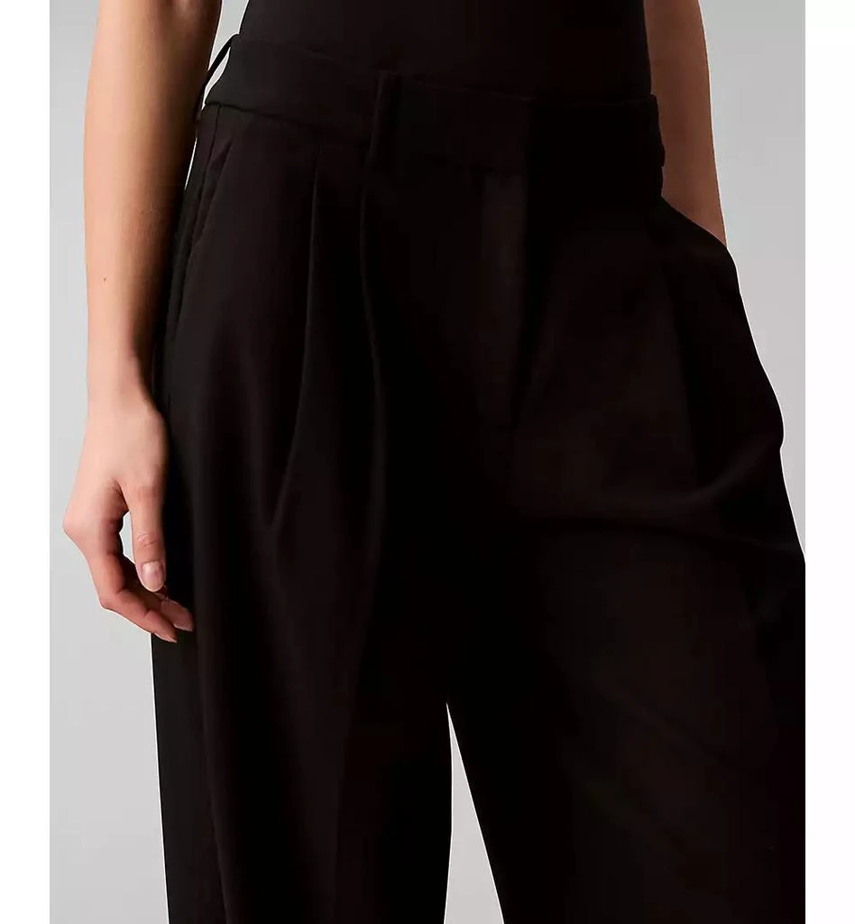 Calvin Klein Women
s Pleated High Rise Wide Leg Pants 4