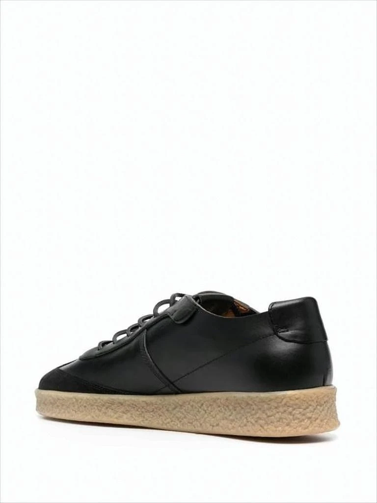 BUTTERO Low-Top Black Leather And Suede Sneakers 3