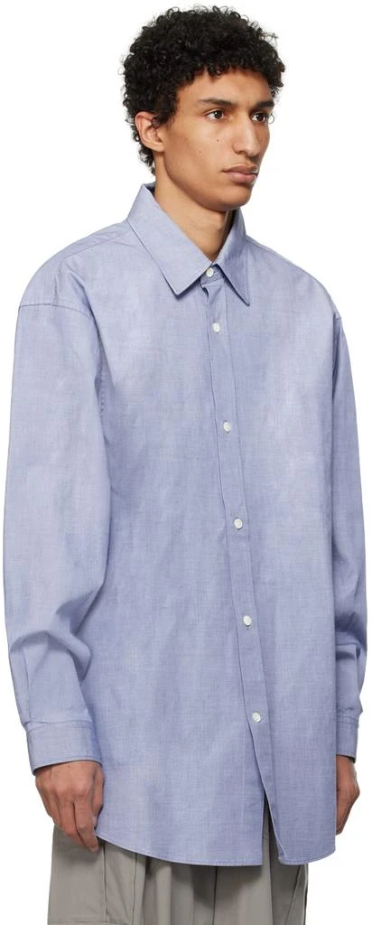 Hed Mayner Blue Twin Pleats Shirt 2