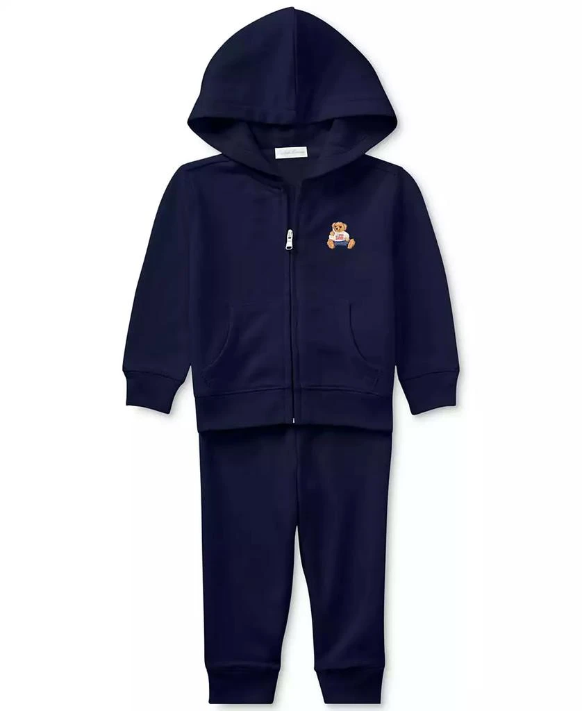 Ralph Lauren Baby Boys Bear Hoodie and Pants, 2 Piece Set 1