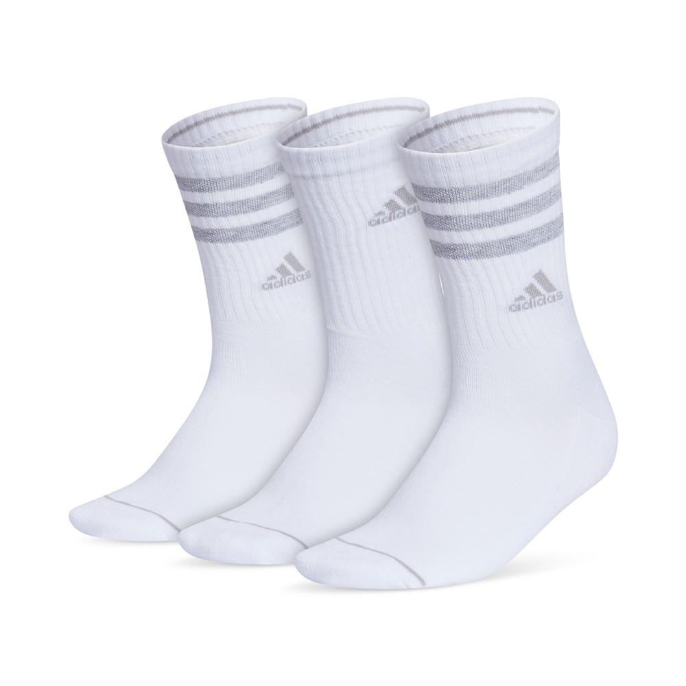 adidas Women's 3-Pk. Cushioned 3-Stripe 3.0 Crew Socks