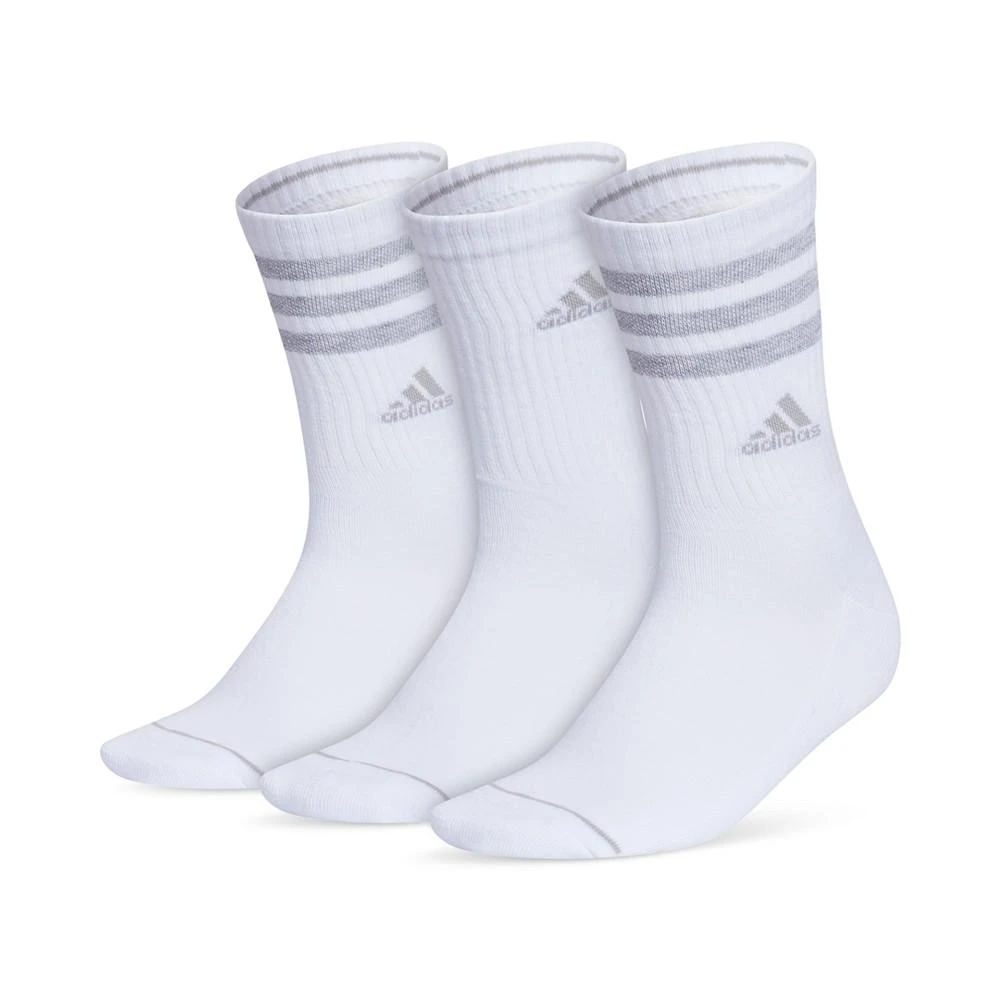 adidas Women's 3-Pk. Cushioned 3-Stripe 3.0 Crew Socks 1