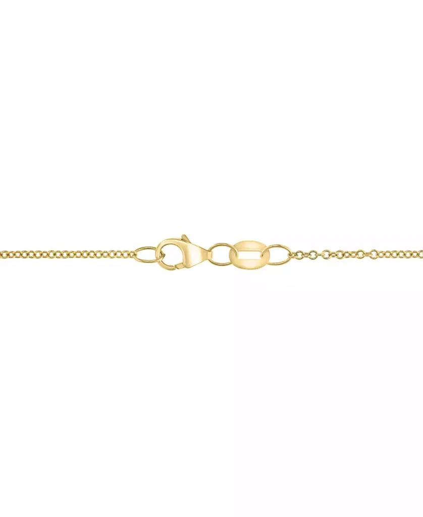 Effy EFFY® Onyx & Diamond (1/6 ct. t.w.) 18" Cross Pendant Necklace in 14k Gold 3