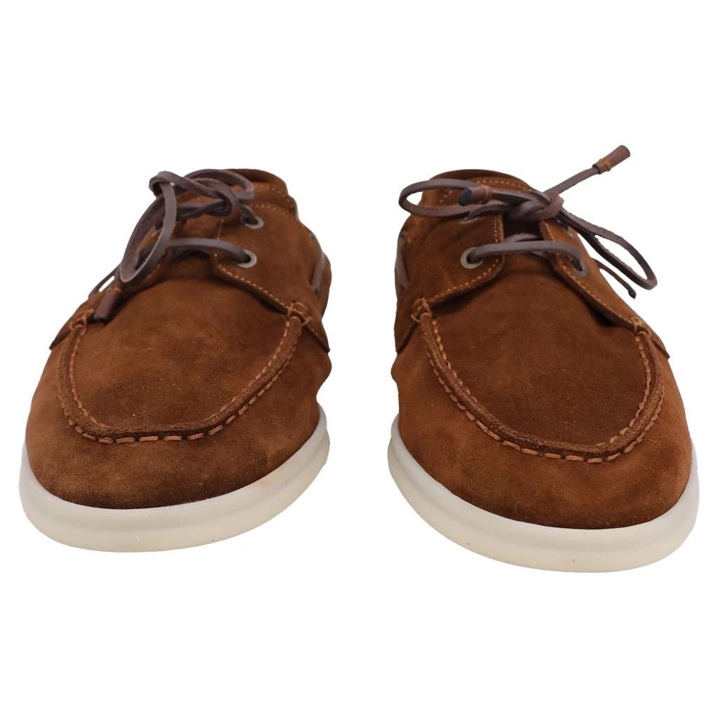 Loro Piana Sea-Sail Walk Boat Shoes in Brown Suede 2