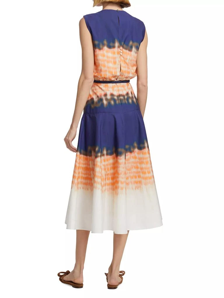 Silvia Tcherassi Bora Cotton Tie-Dye Midi-Dress 5