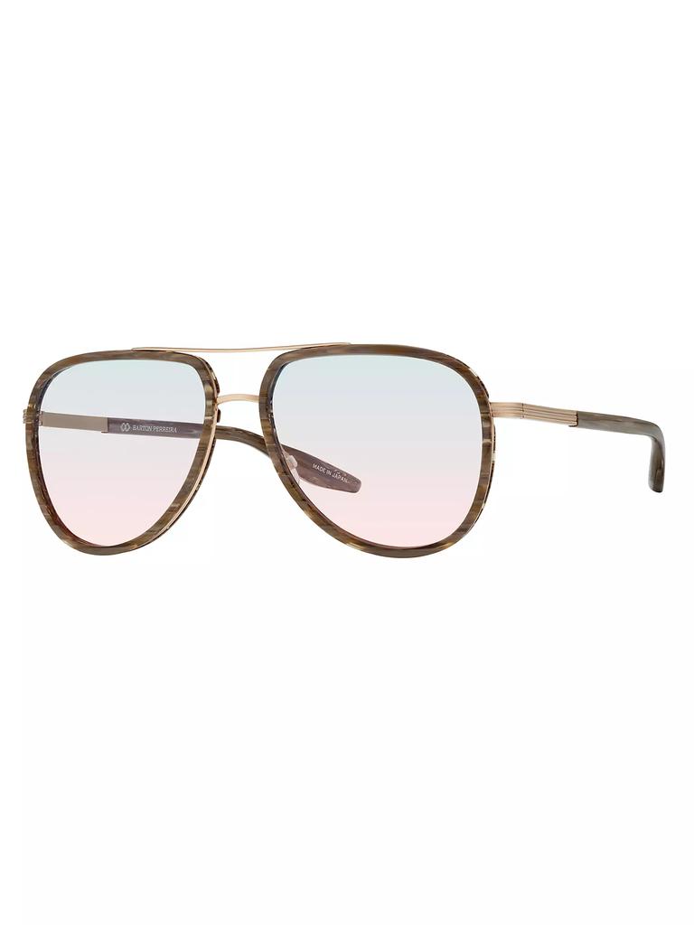 Barton Perreira Cani 58MM Aviator Sunglasses