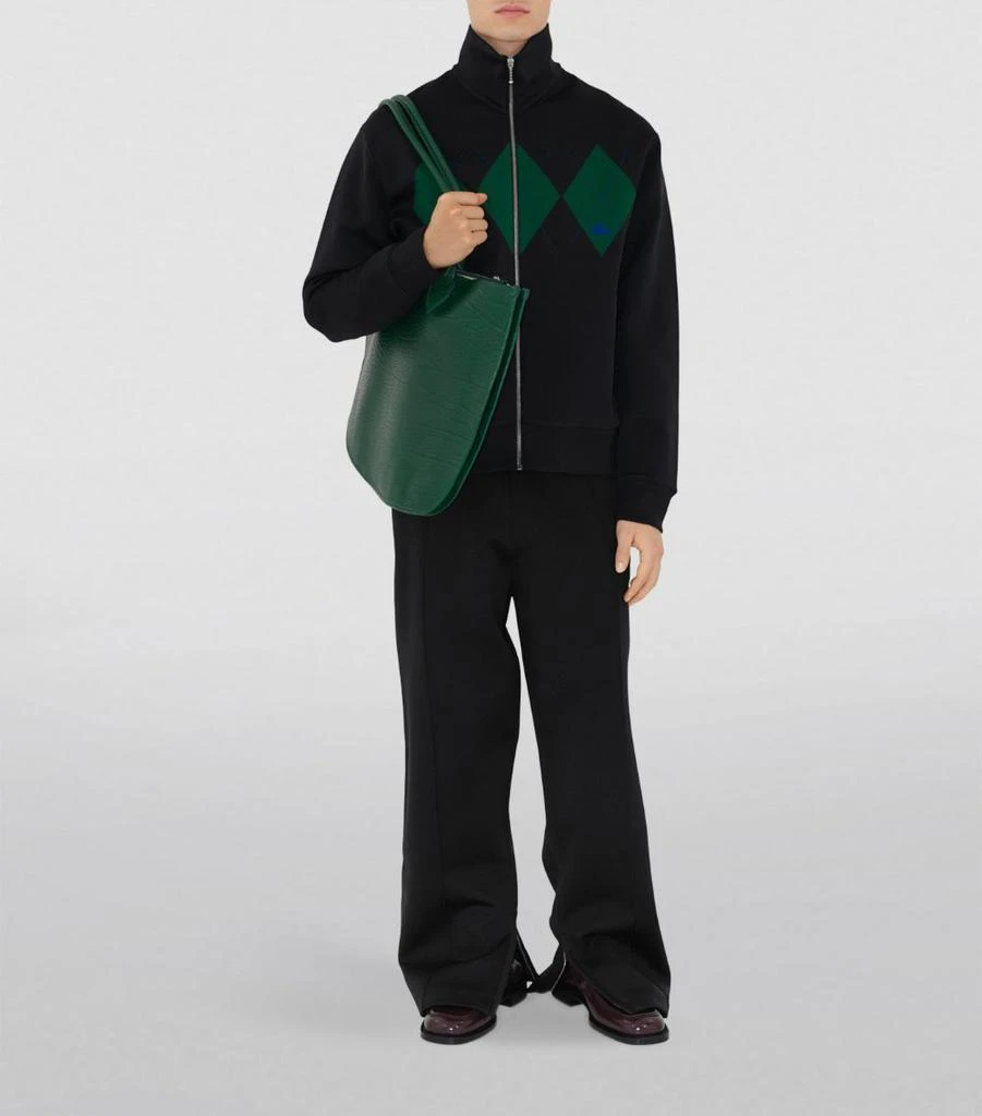 Burberry Knitted Argyle Track Jacket 2