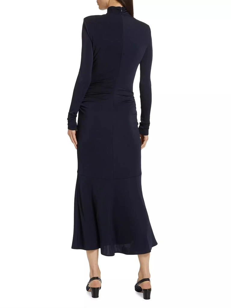 Cinq à Sept Johnson Draped Turtleneck Midi-Dress 5