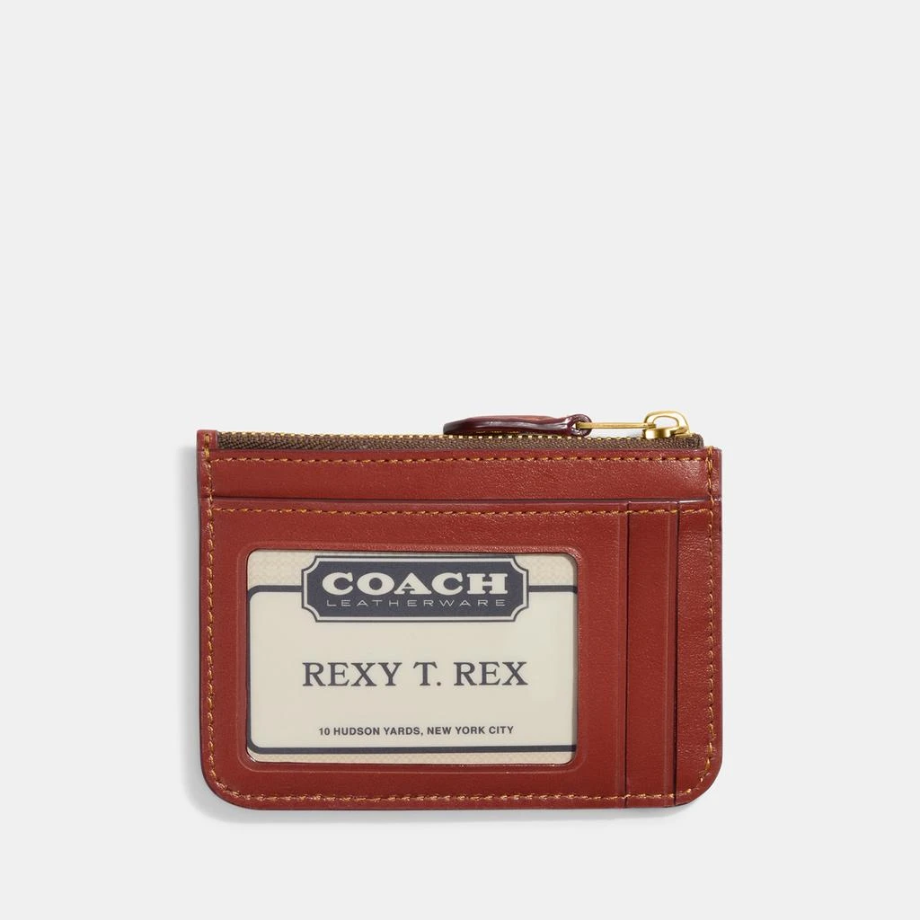 Coach Leather Signature Leather Mini ID Card Case 2