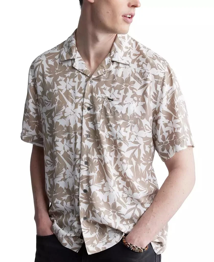 Buffalo David Bitton Men's Sandro Printed Short Sleeve Button-Front Camp Shirt 4