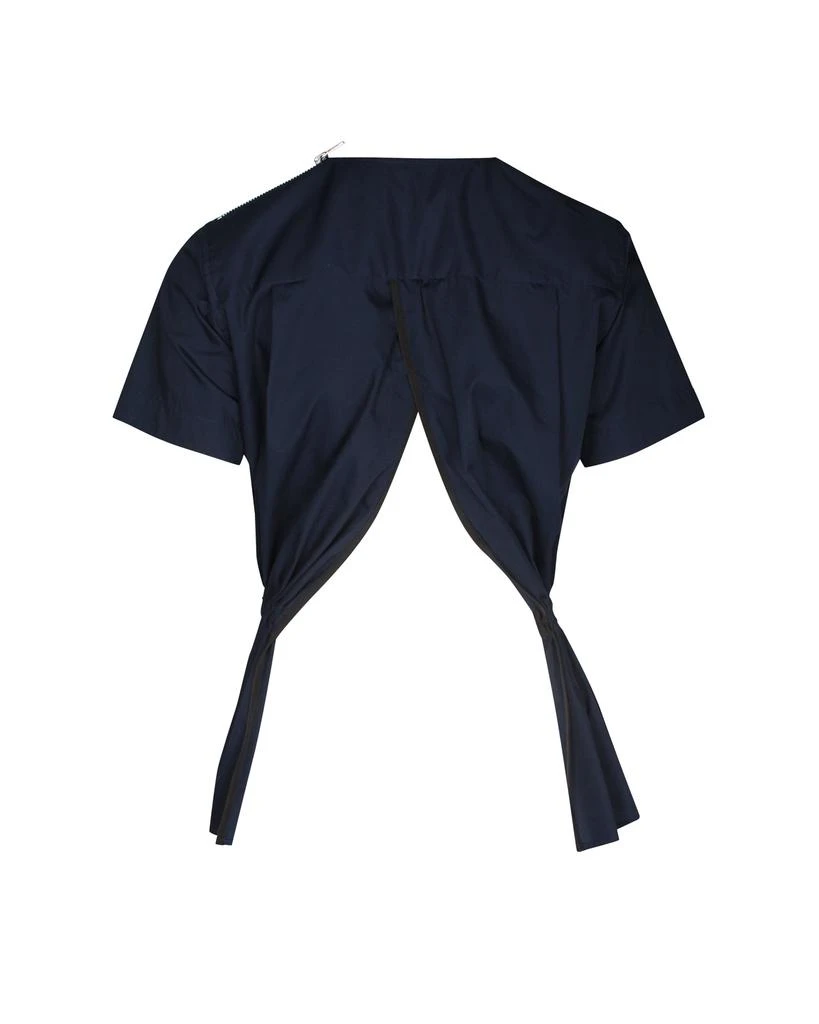 NIKE Sacai Open Back T-shirt in Navy Blue Polyester 3