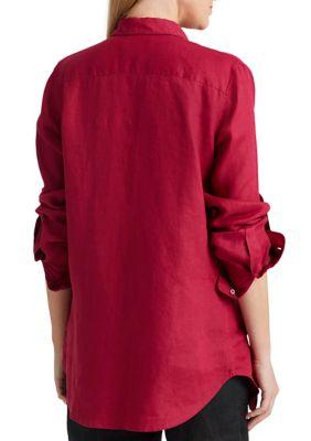 Ralph Lauren Ralph Lauren Roll Tab Sleeve Linen Shirt