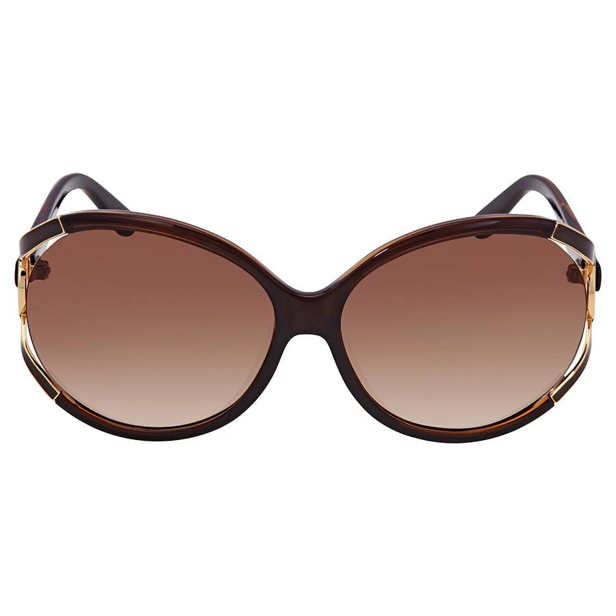 Salvatore Ferragamo Salvatore Ferragamo Brown Gradient Round Ladies Sunglasses SF600S 220 61