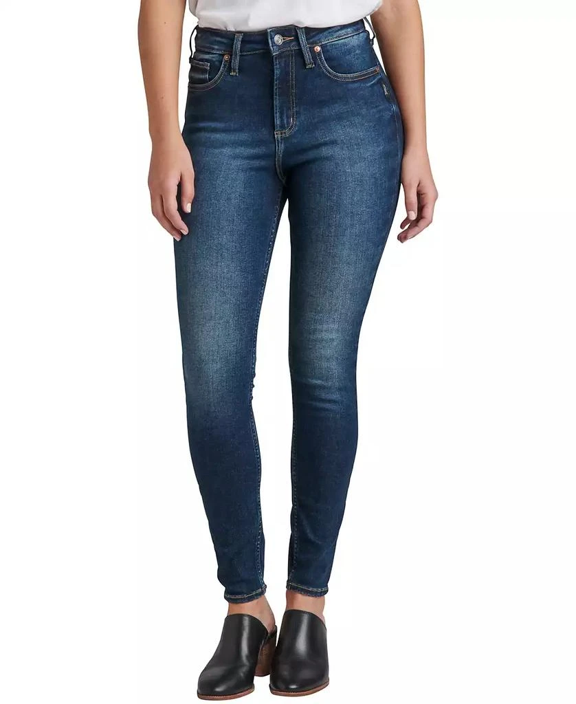 Silver Jeans Co. Women's Infinite Fit ONE SIZE FITS FOUR High Rise Skinny Jeans 4