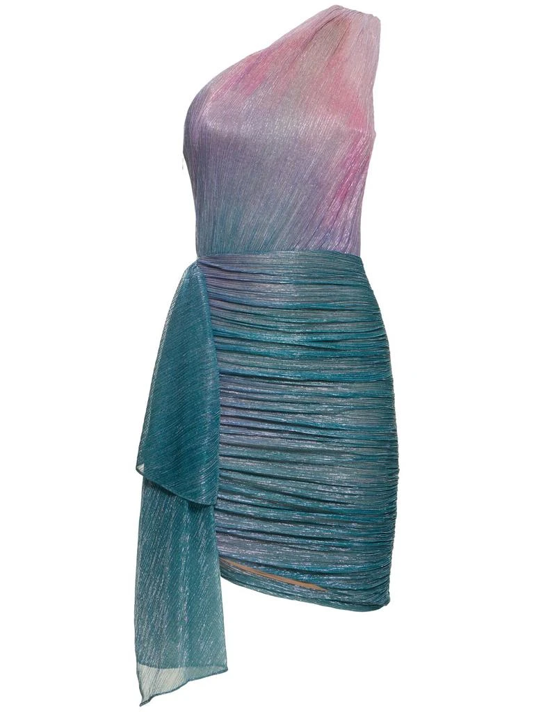 one shoulder pleated asymmetric mini dress Anaisa One-Shoulder Draped Mini Dress Cream main image 0