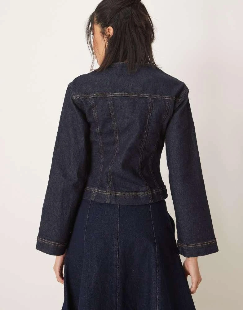 GINA TRICOT Gina Tricot co-ord strech denim jacket with cinch waist in rinse wash indigo 2