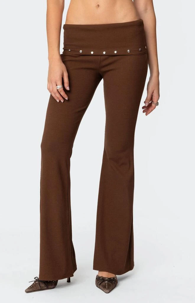 Edikted Aries Studded Fold Over Leggings 2