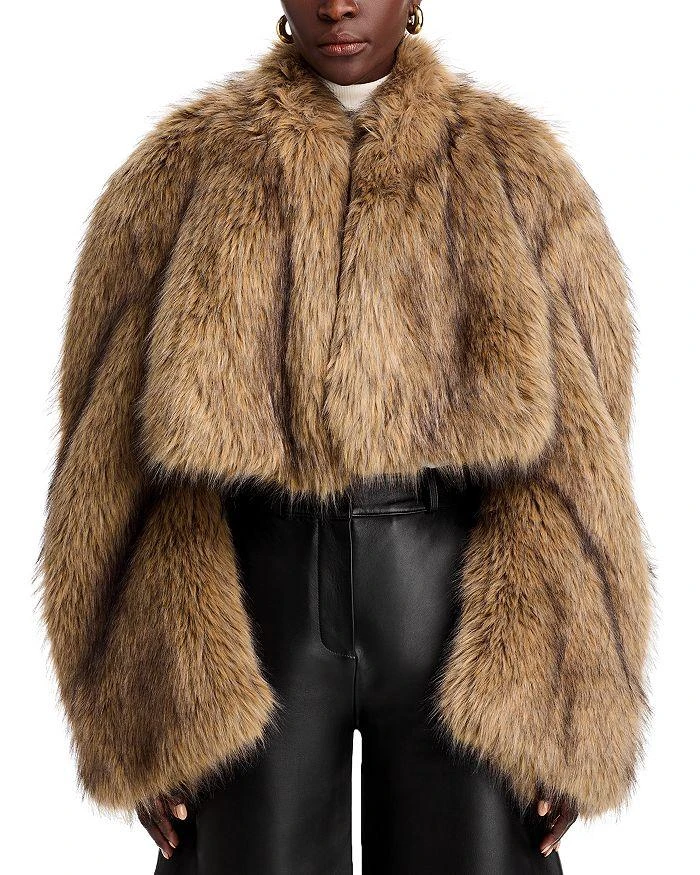 A.W.A.K.E. Mode Cropped Faux Fur Jacket 7