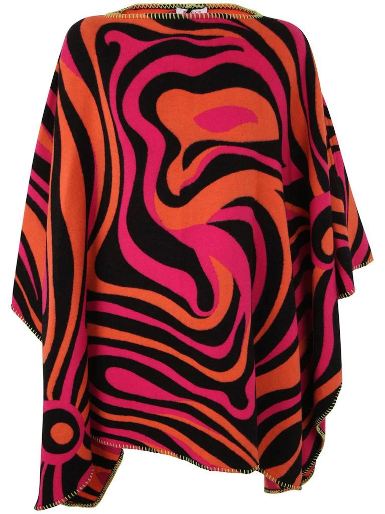 EMILIO PUCCI Emilio Pucci Junior Pattern Printed Boat-Neck Poncho 1