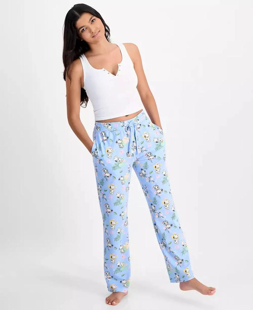 Love Tribe Juniors' Peanuts Floral-Print Lounge Pants 1