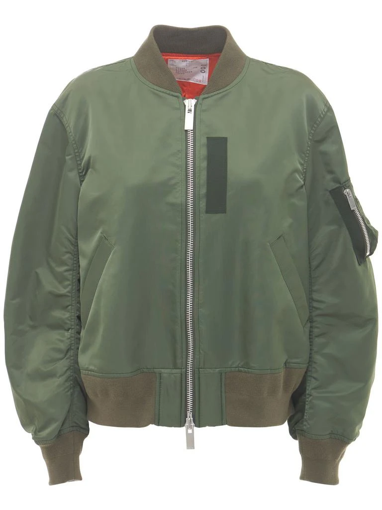 SACAI Zip-up Nylon Bomber Jacket 1