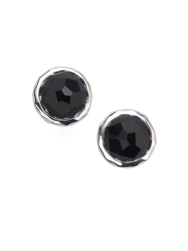 Ippolita Rock Candy Black Onyx & Sterling Silver Lollipop Stud Earrings