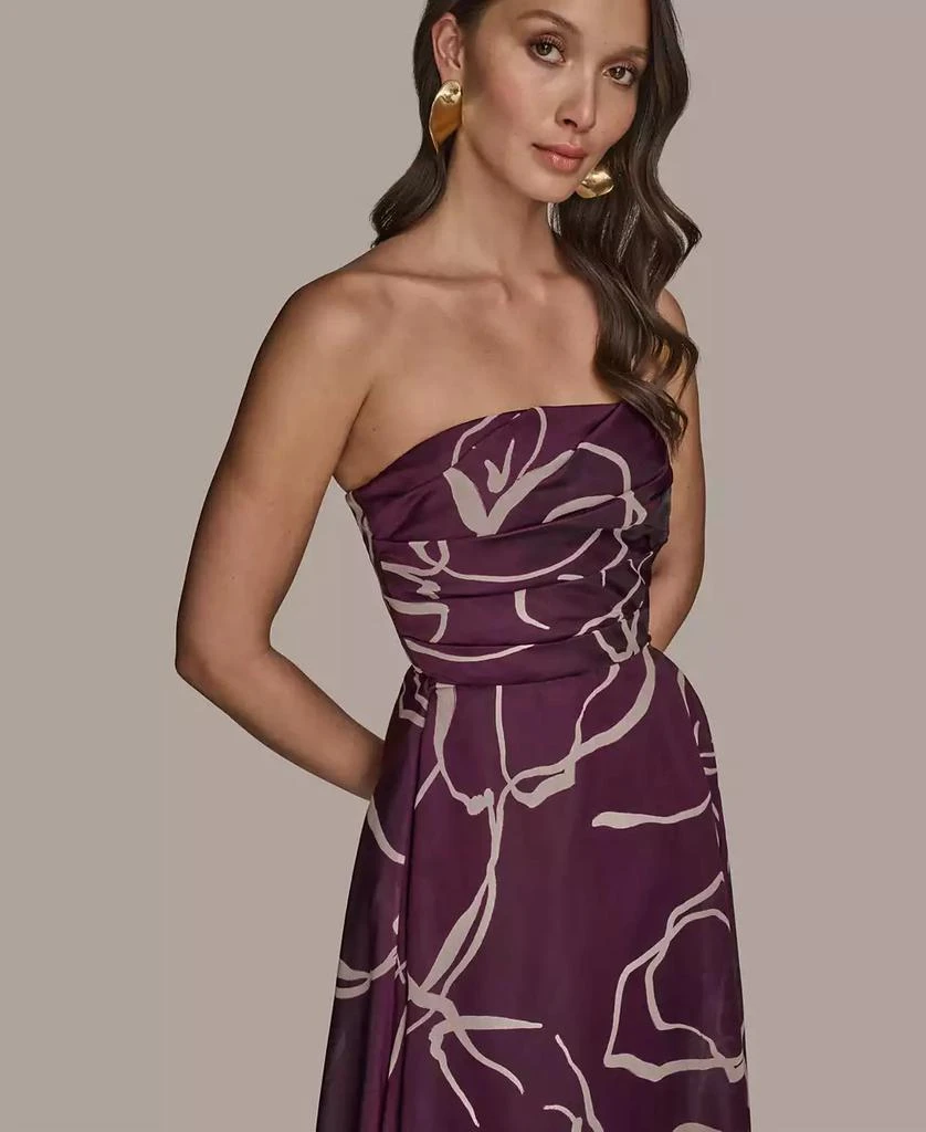 Donna Karan Women's Printed Strapless Gown 3