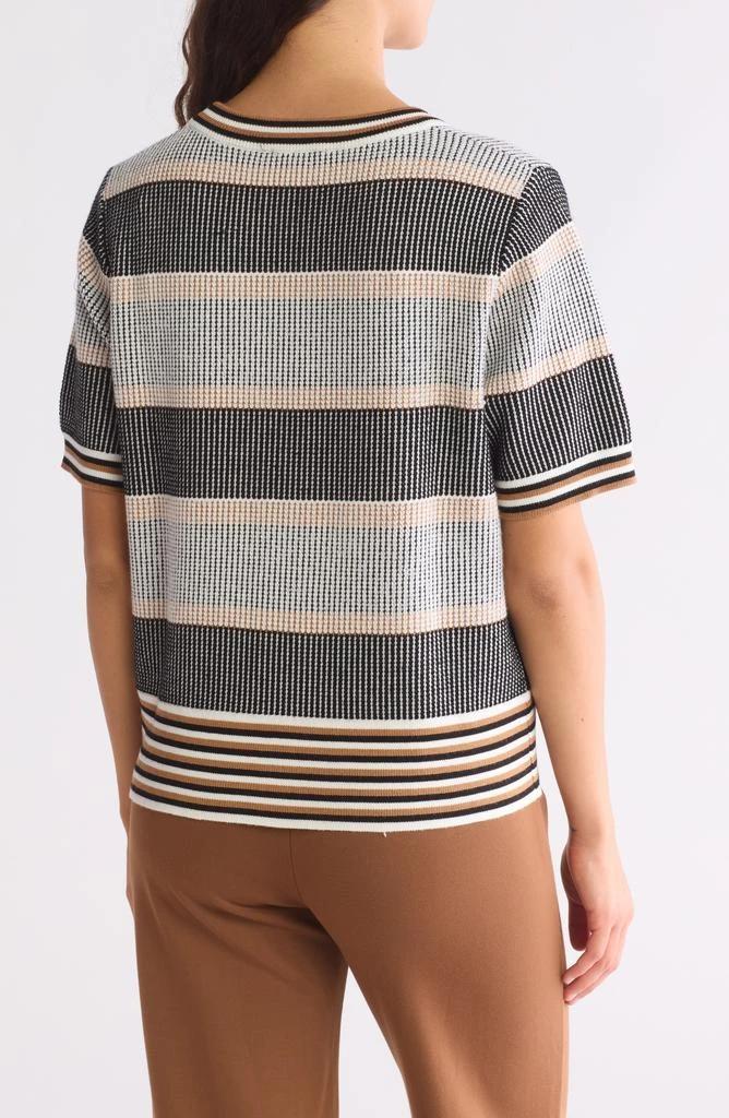 Adrianna Papell V-Neck Jacquard Sweater 2