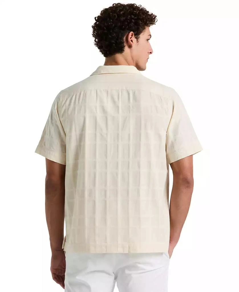 Original Penguin Men's Slim-Fit Dobby Check Camp Short-Sleeve Shirt 4