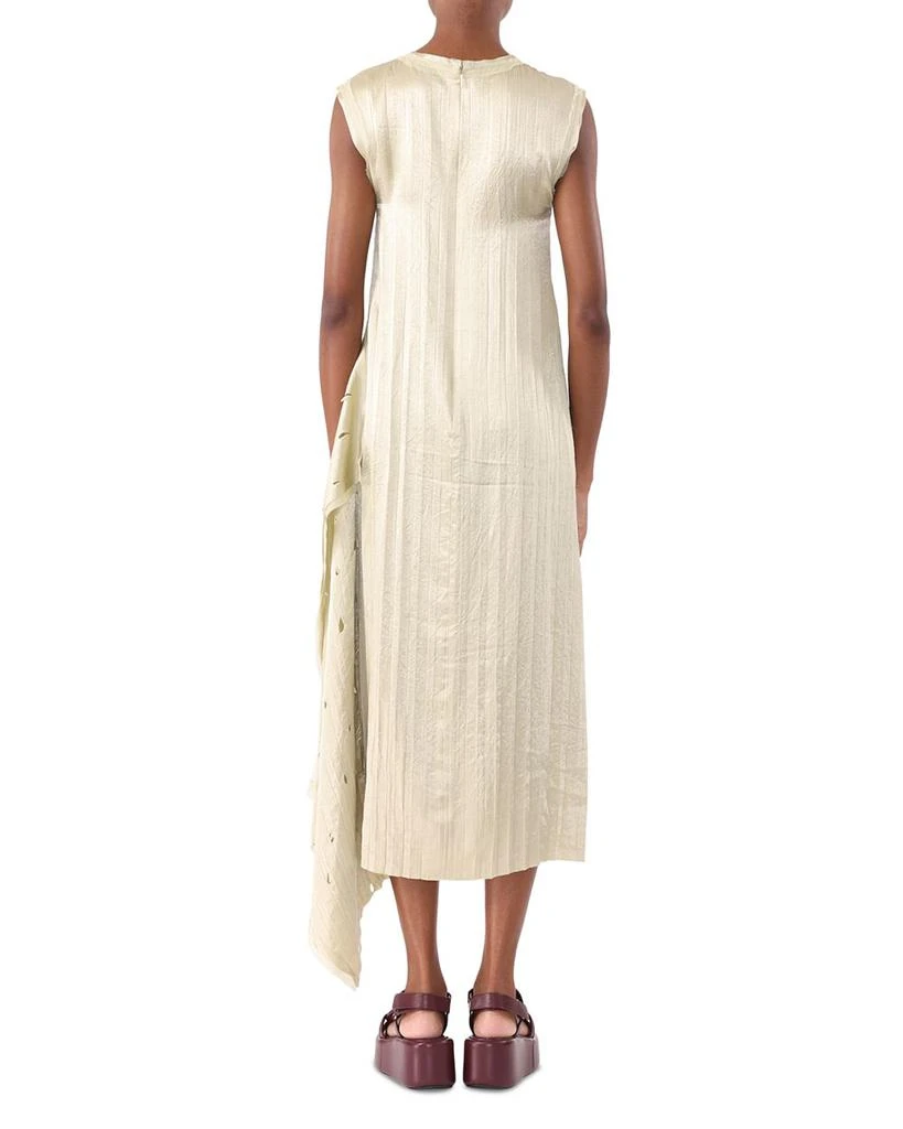 Jason Wu Crinkled Satin Open Pleat Dress 3