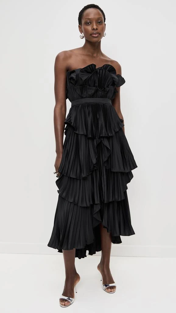 AMUR Judah Scallop Pleated Dress 6