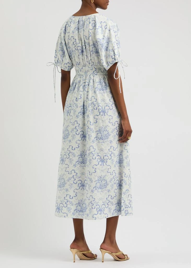 LOVESHACKFANCY Mastey printed cotton midi dress  3