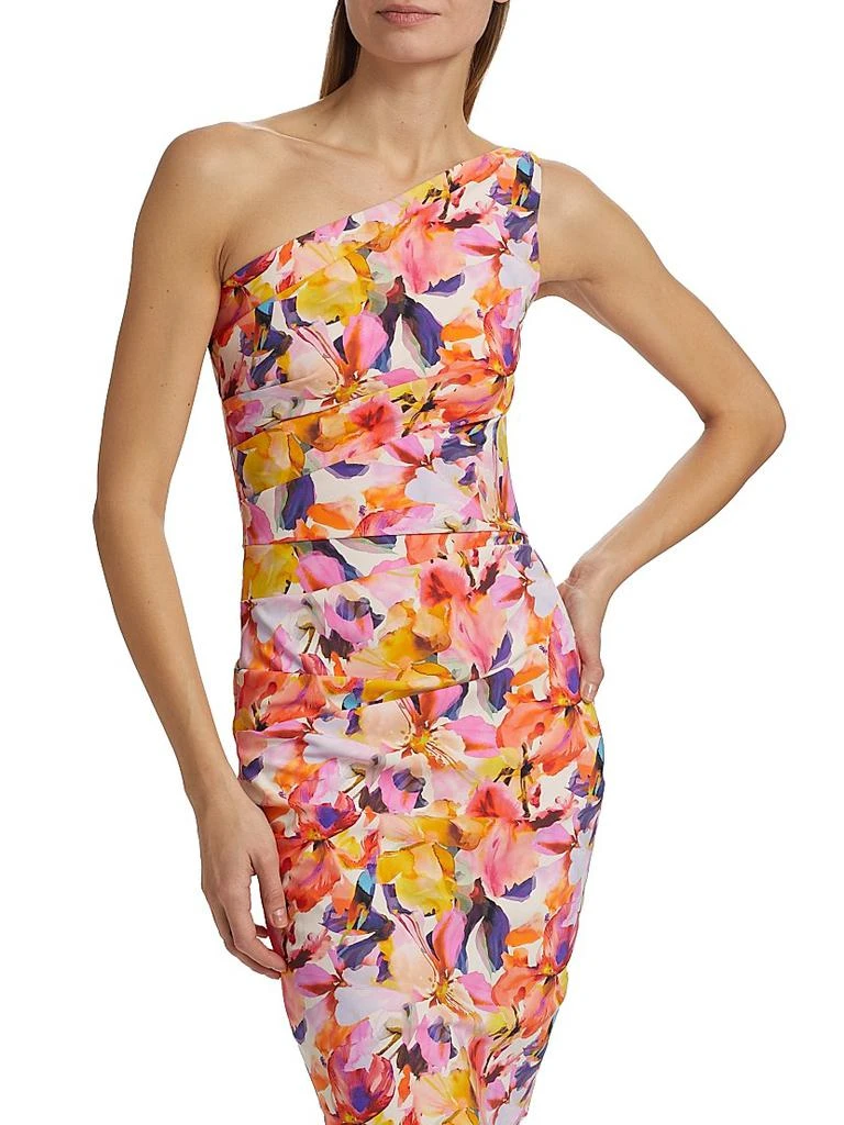 Chiara Boni Angelina Floral One-Shoulder Cocktail Dress 6